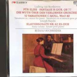 BEETHOVEN HAYDN Für Elise • Fantasie H-Dur, Op. 77 / Die Wuth Über Den Verlornen Groschen / 32 Variationen C-Moll, WoO 80 / Klaviersonate Nr. 62 Es-Dur Фирменный CD BEETHOVEN HAYDN Für Elise • Fantasie H-Dur, Op. 77 / Die Wuth Über Den Verlornen Groschen / 32 Variationen C-Moll, WoO 80 / Klaviersonate Nr. 62 Es-Dur Фирменный CD