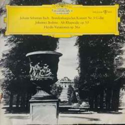 BACH  BRAHMS BRANDENBURGISCHES KONZERT NR. 3 G-DUR  ALT-RHAPSODIE C-MOLL OP. 53  VARIATIONEN FUR ORCHESTER UBER EIN THEMA VON HAYDN OP. 56A Виниловая пластинка 