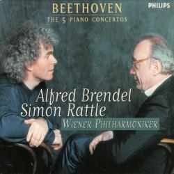 Beethoven, Alfred Brendel, Simon Rattle The 5 Piano Concertos Фирменный CD 