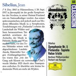 SIBELIUS Classikon 69: Sibelius: Symphonie Nr. 5 - Finlandia - Tapiola - Valse Triste Фирменный CD 