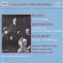 Jacques Thibaud, Pablo Casals, Alfred Cortot Trio Recordings, Vol 2 - Haydn / Beethoven / Schubert Фирменный CD Jacques Thibaud, Pablo Casals, Alfred Cortot Trio Recordings, Vol 2 - Haydn / Beethoven / Schubert Фирменный CD