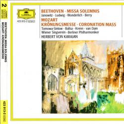 Beethoven, Mozart - Berliner Philharmoniker, Herbert von Karajan Missa Solemnis / Krönungsmesse = Coronation Mass Фирменный CD 